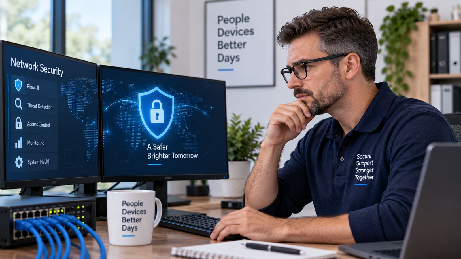 Home network security illustration